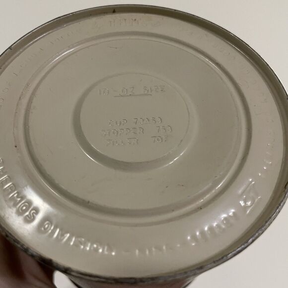 VINTAGE 1970s Wood Grain Thermos King Seeley 10oz Metal 73A63 763 70F Hot & Cold - Picture 4 of 8